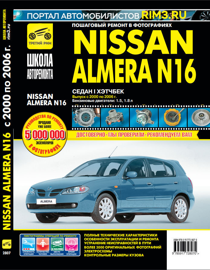Nissan Almera N16 с 2000 по 2006 гг в черно-белых фотографиях