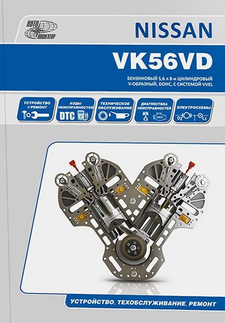 Книга Nissan двигатели VK56VD Руководство по устройству, техническому обслуживанию и ремонту