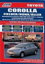 Toyota Corolla / Fielder /Runx / Allex (правый руль) с 2000 г серия Профессионал